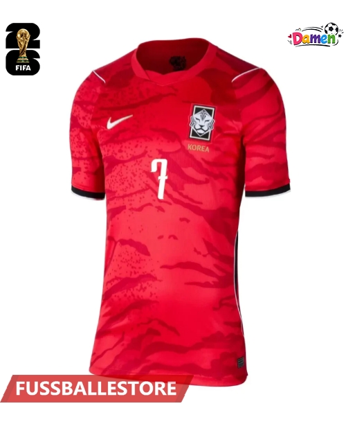 Günstige Republik Korea Son Heung-min #7 Heimtrikot Damen WM 2026 Kurzarm